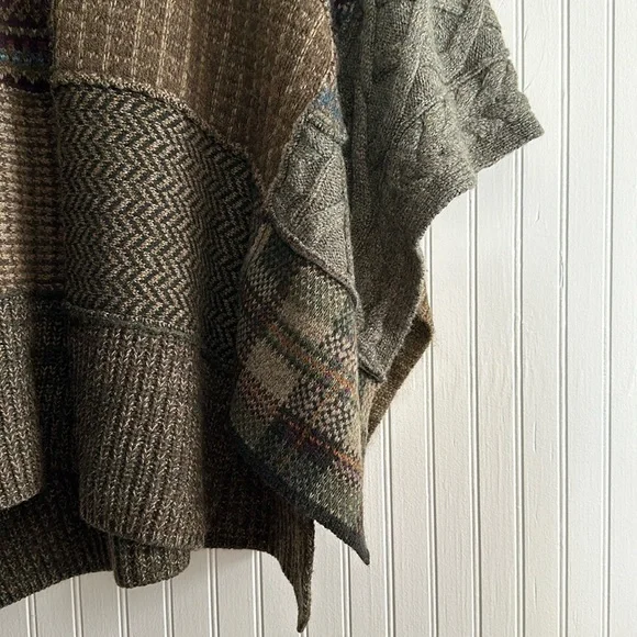 Polo Ralph Lauren Patchwork Wool-Blend Poncho